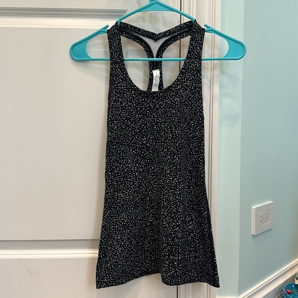 lululemon cool racerback II (color: night view black white, size: 4) - Picture 2 of 5